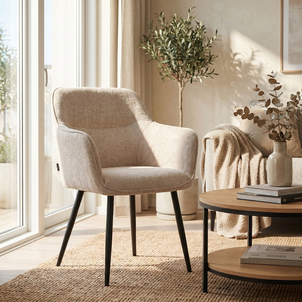 City Eetkamerstoel - Beige Chenille