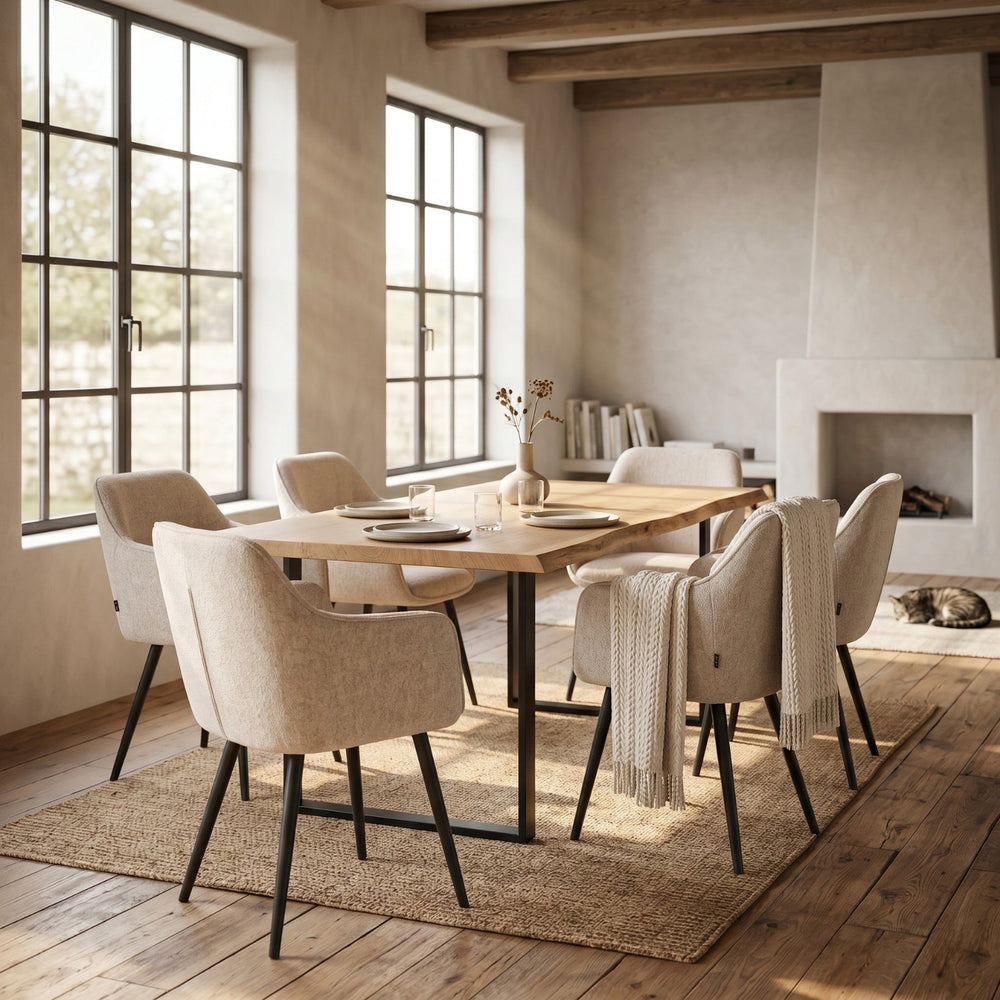 City Eetkamerstoel - Beige Chenille