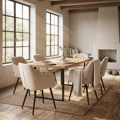 City Esszimmerstuhl - Beige Chenille