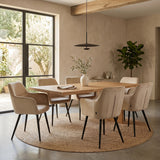 Chaise de salle à manger City - Velours beige