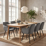 Chaise de salle à manger City - Velours gris