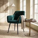 Chaise de salle à manger City - Velours vert