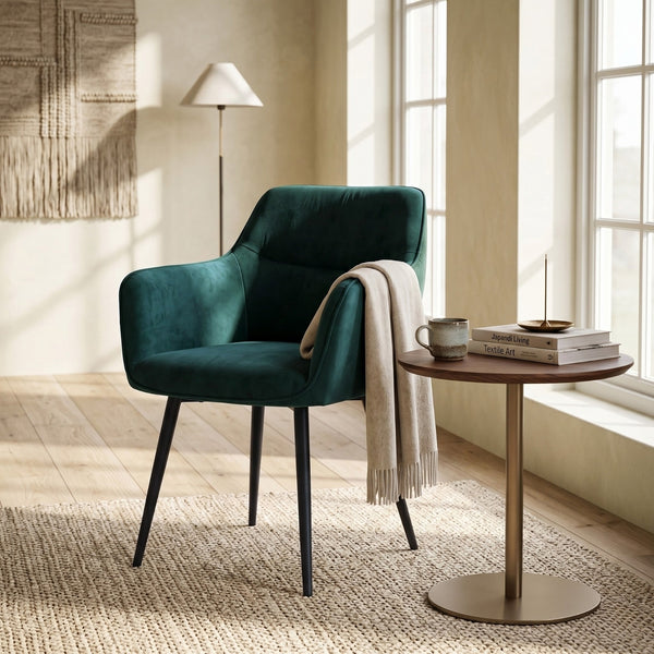 Chaise de salle à manger City - Velours vert