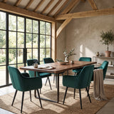 Chaise de salle à manger City - Velours vert