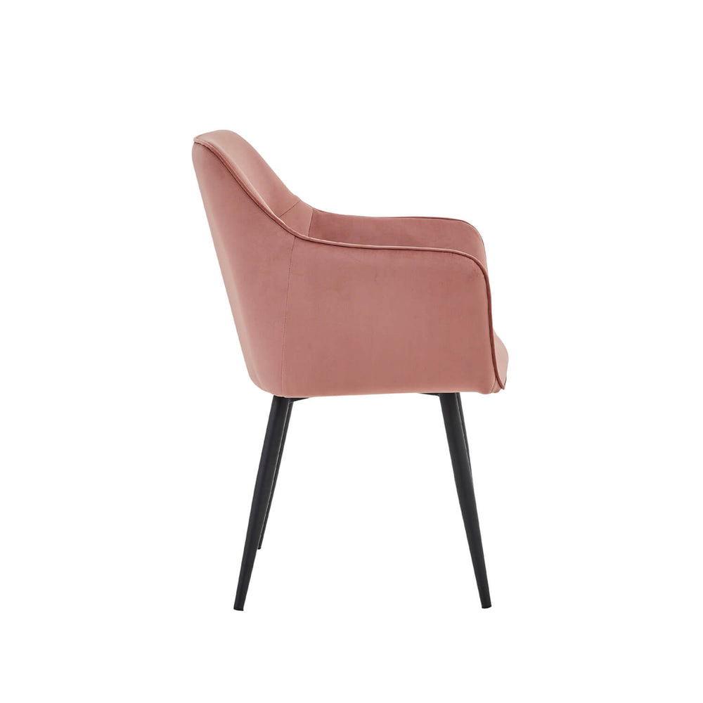 Chaise de salle à manger City - Velours Rose
