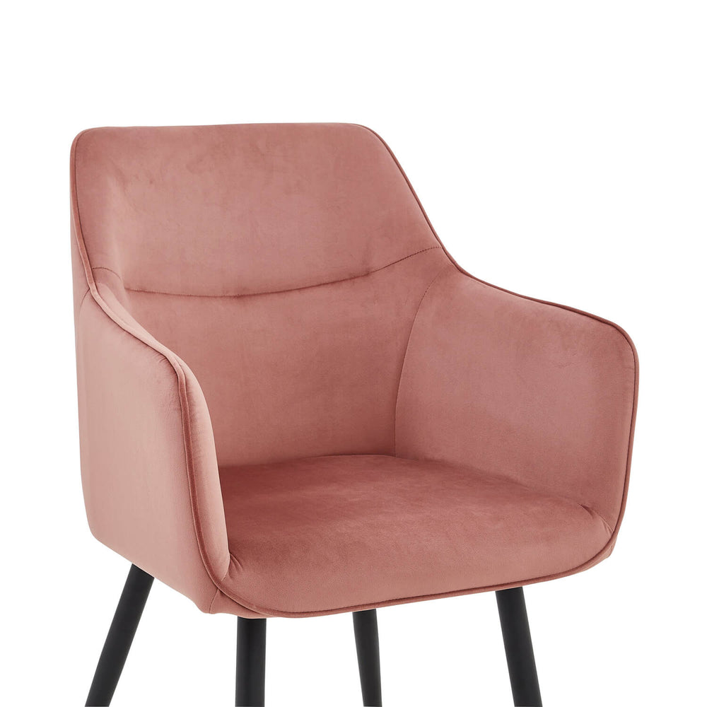 Chaise de salle à manger City - Velours Rose