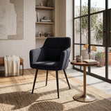 Chaise de salle à manger City - Velours noir