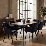 Chaise de salle à manger City - Velours noir