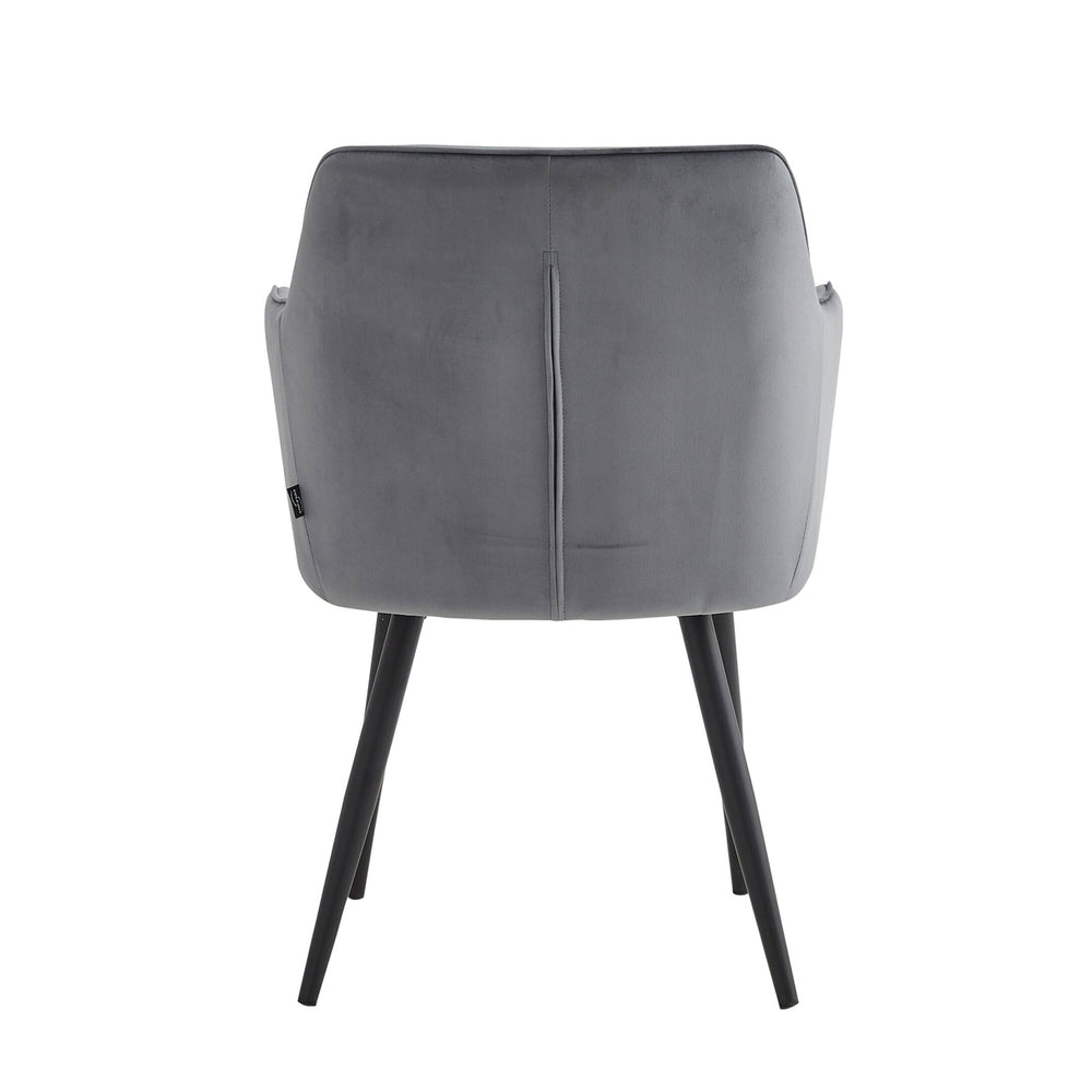 Chaise de salle à manger City - Velours gris