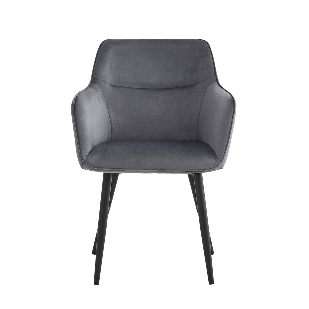 Chaise de salle à manger City - Velours gris