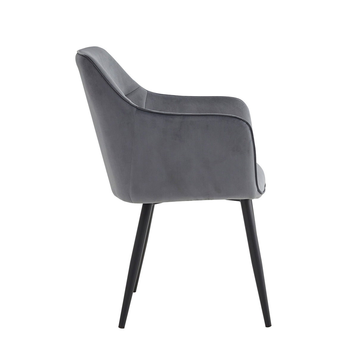 Chaise de salle à manger City - Velours gris