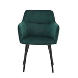 Chaise de salle à manger City - Velours vert