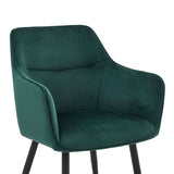 Chaise de salle à manger City - Velours vert