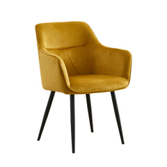 City Dining Chair - Ochre Yellow Velvet