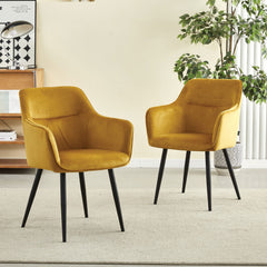 City Dining Chair - Ochre Yellow Velvet