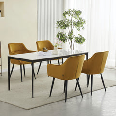 City Dining Chair - Ochre Yellow Velvet