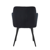 Chaise de salle à manger City - Velours noir