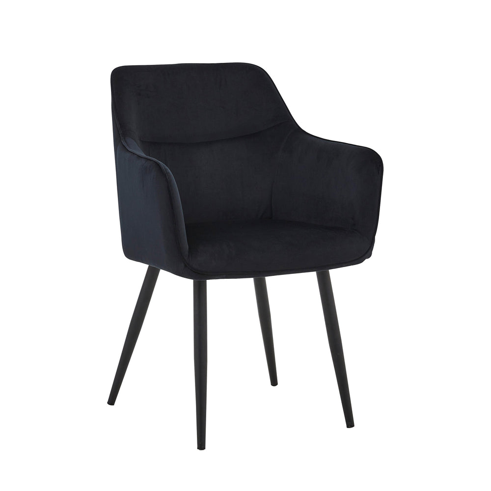 Chaise de salle à manger City - Velours noir
