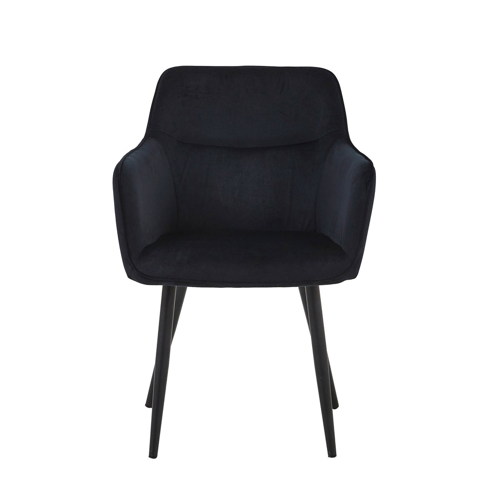 Chaise de salle à manger City - Velours noir