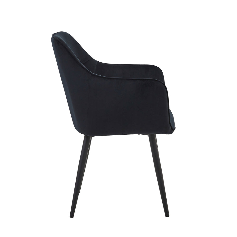 Chaise de salle à manger City - Velours noir