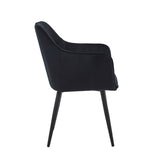 Chaise de salle à manger City - Velours noir