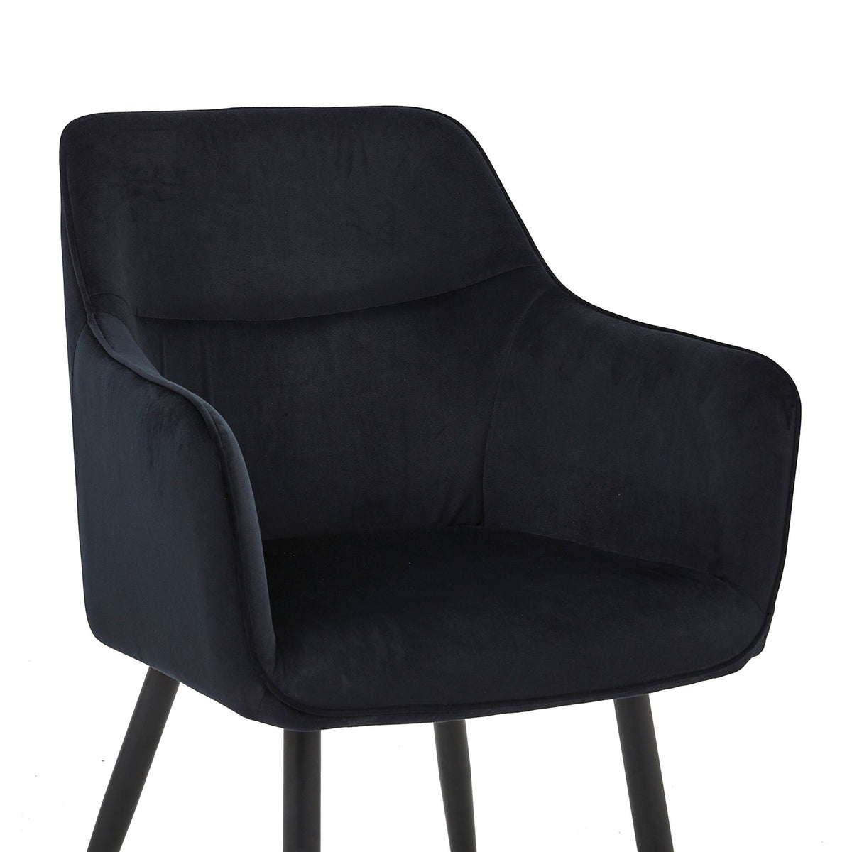 Chaise de salle à manger City - Velours noir