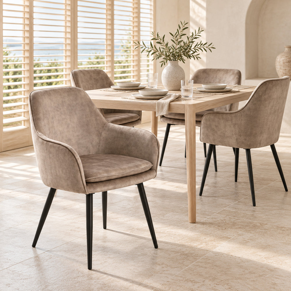 Levan Dining Chair - Champagne Adore Velvet