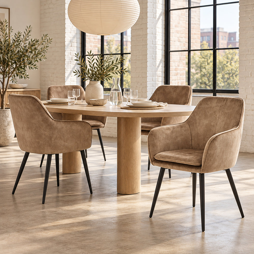 Levan Dining Chair – Taupe Adore Velvet