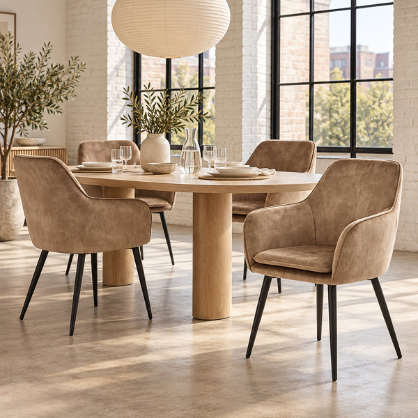 Levan Dining Chair – Taupe Adore Velvet