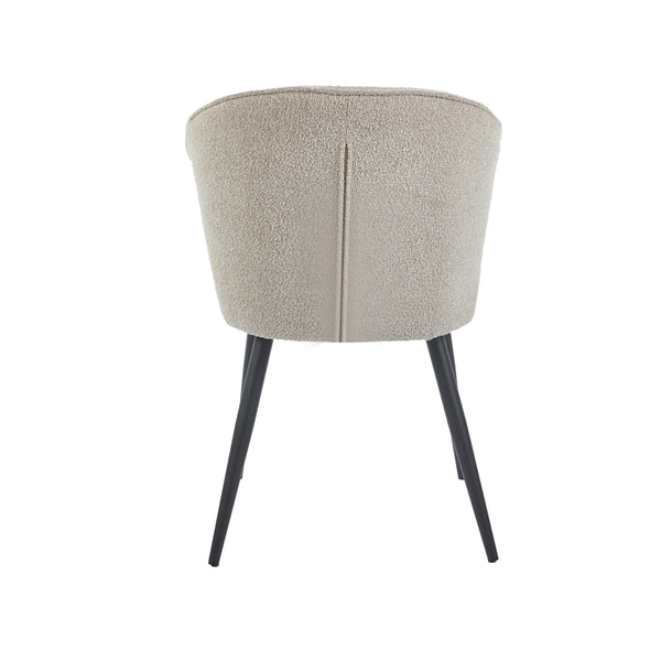 Curve Eetkamerstoel - Beige Bouclé