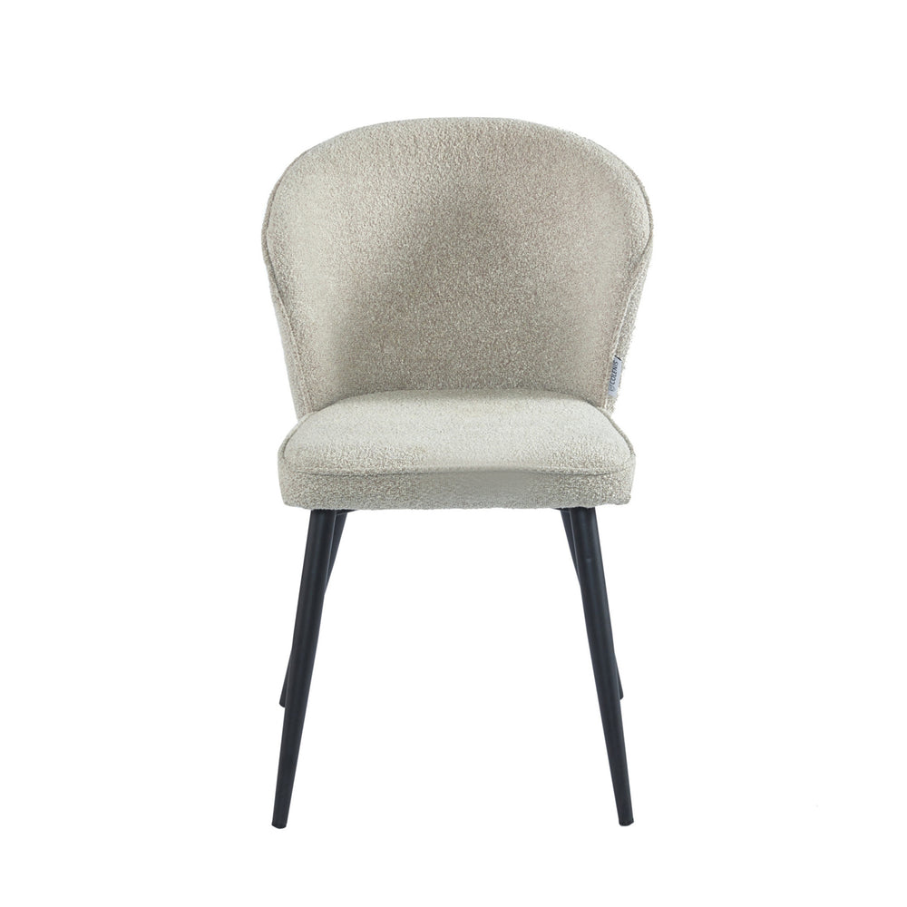 Curve Eetkamerstoel - Beige Bouclé
