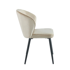 Curve Eetkamerstoel - Beige Velvet
