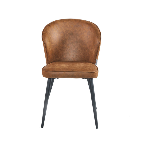 Curve Eetkamerstoel - Cognac Microfiber