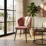 Curve Eetkamerstoel - Roze Velvet