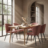 Curve Eetkamerstoel - Roze Velvet