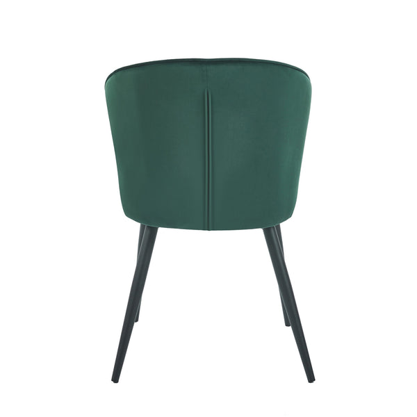 Chaise de salle à manger Curve - Velours vert