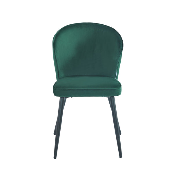 Chaise de salle à manger Curve - Velours vert
