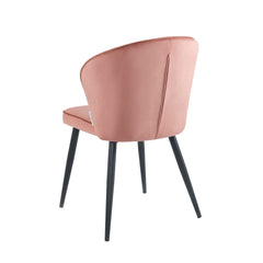 Curve Esszimmerstuhl - Rosa Samt