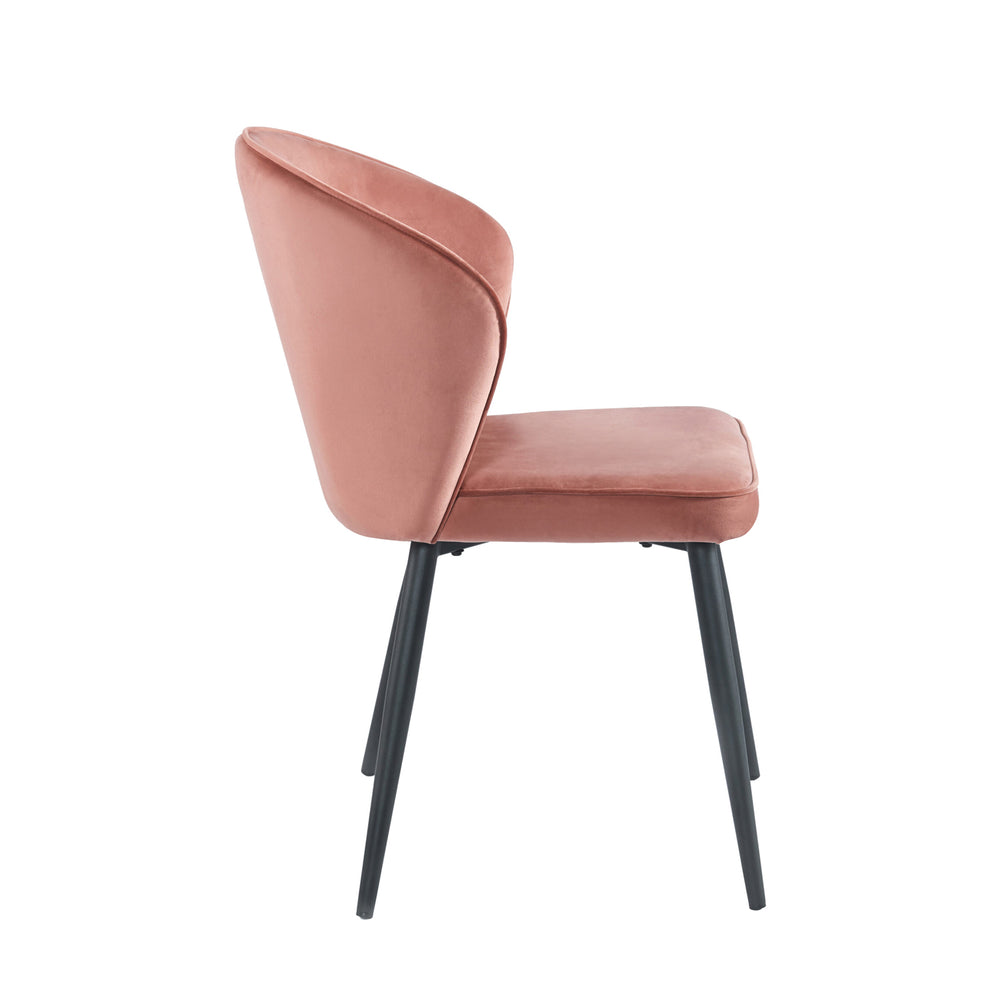 Curve Eetkamerstoel - Roze Velvet