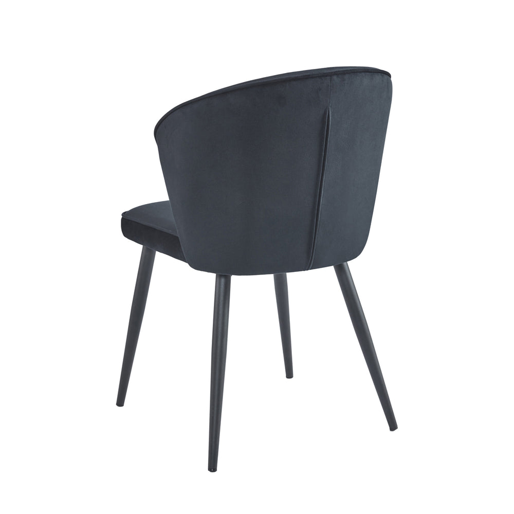 Curve Eetkamerstoel - Zwart Velvet