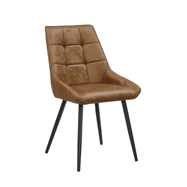 Chaise de salle à manger Dansk - Cognac Microfibre
