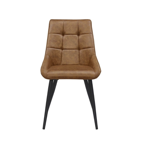 Chaise de salle à manger Dansk - Cognac Microfibre