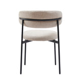 Daria Dining Chair - Beige Boucle - Japandi