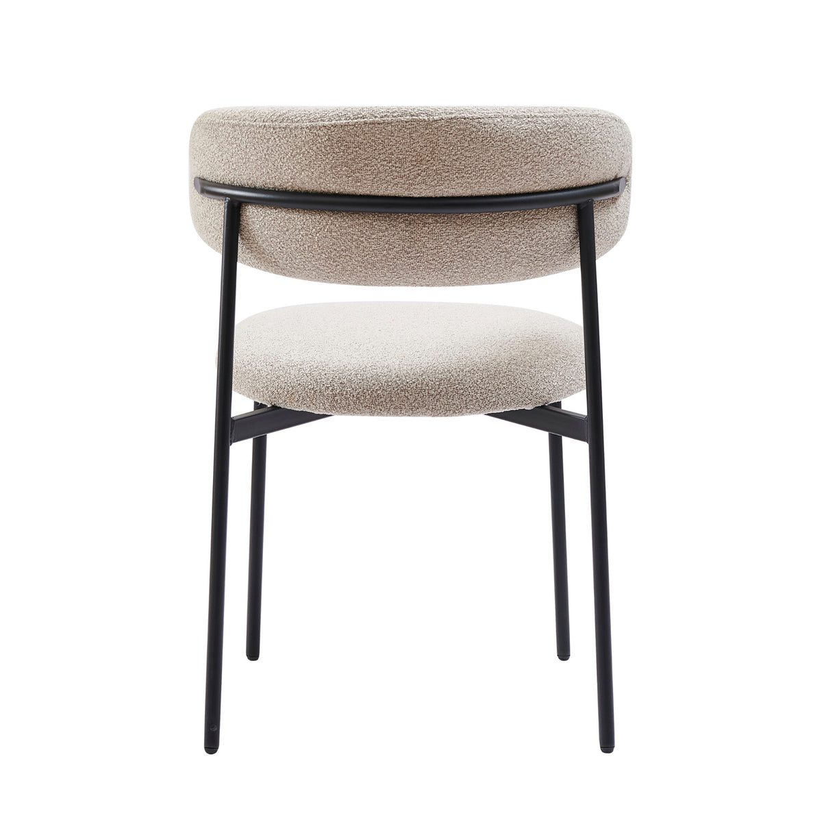 Daria Dining Chair - Beige Boucle - Japandi
