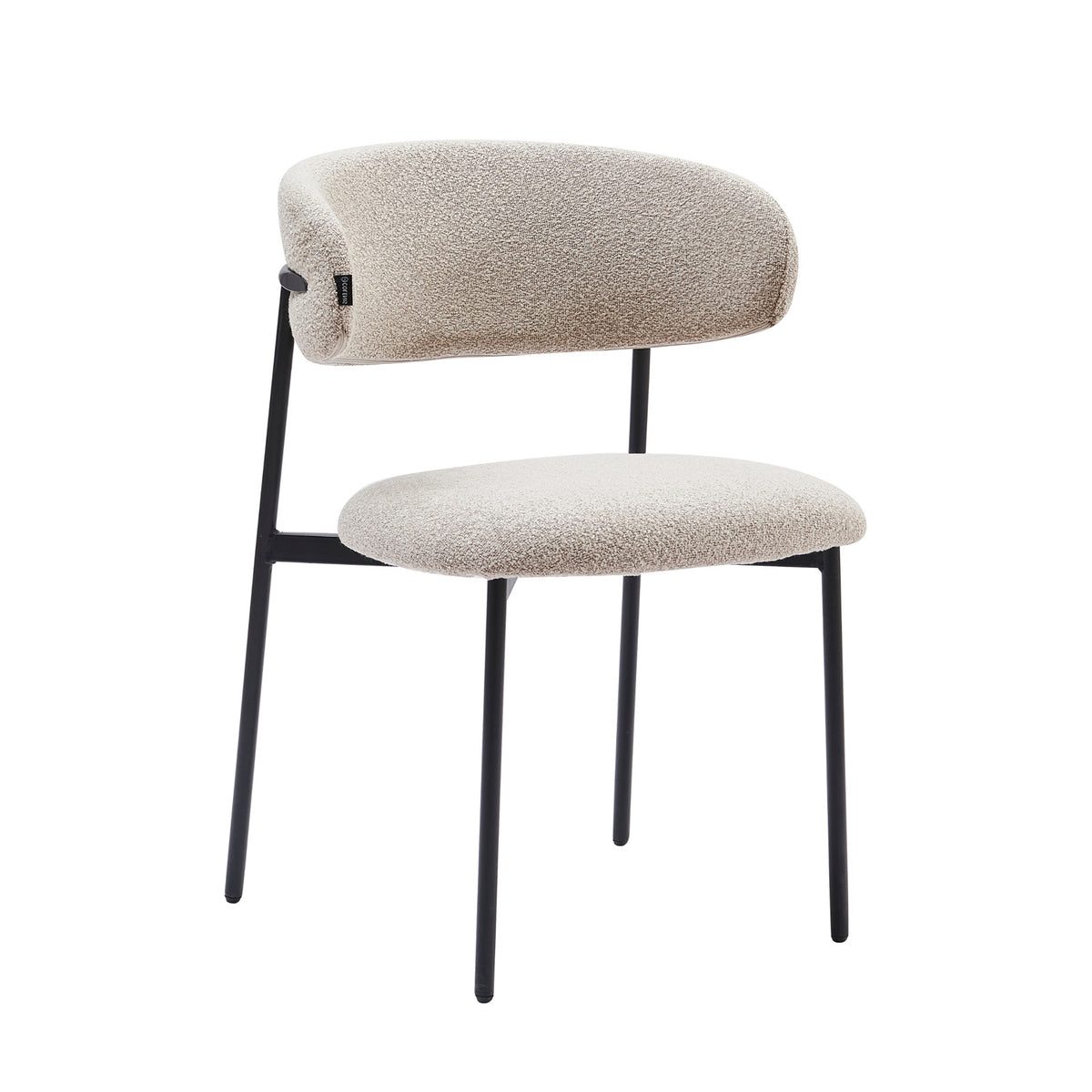 Daria Dining Chair - Beige Boucle - Japandi