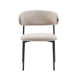 Daria Dining Chair - Beige Boucle - Japandi