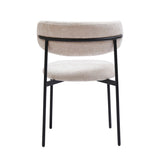 Daria Dining Chair - Beige Chenille - Japandi