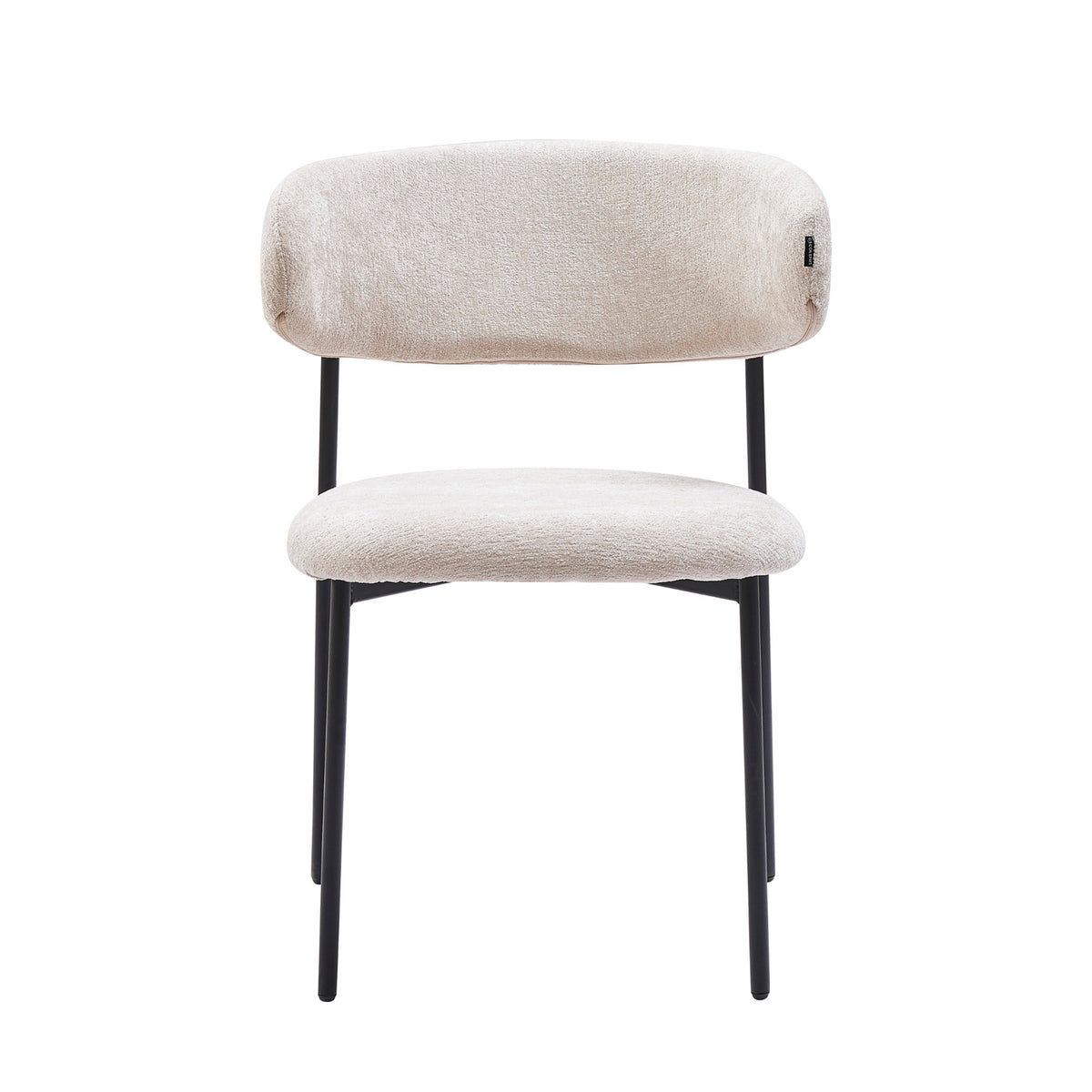 Daria Dining Chair - Beige Chenille - Japandi