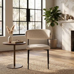 Chaise de salle à manger Daria - Chenille beige