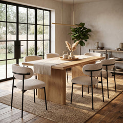 Chaise de salle à manger Daria - Chenille beige
